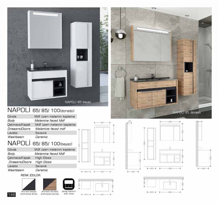 lux napoli banyo mobilyasi
