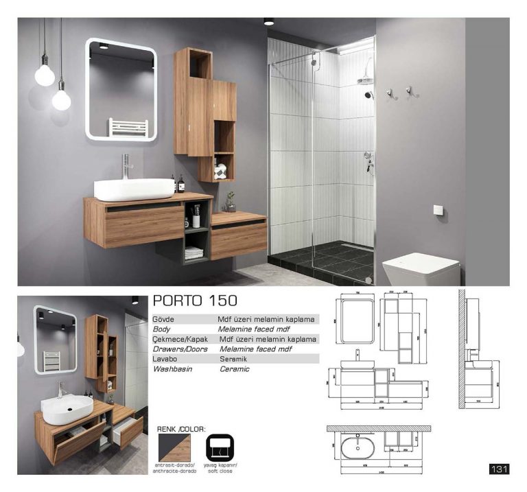 lux porto banyo mobilyasi