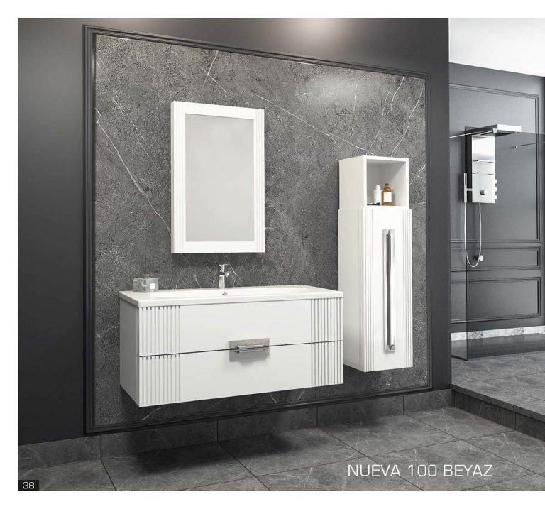 premium nueva banyo dolabi beyaz