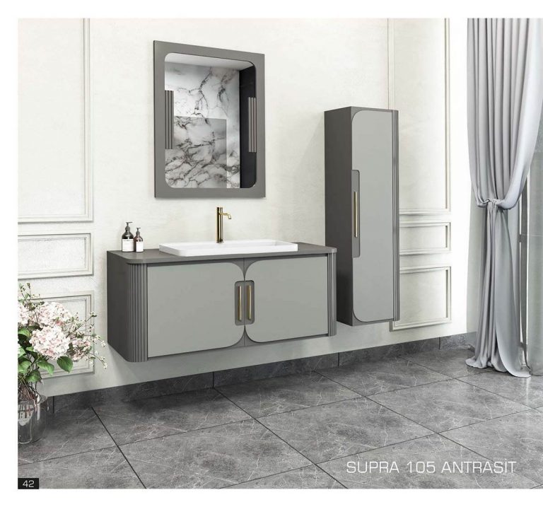 premium supra banyo mobilyasi antrasit