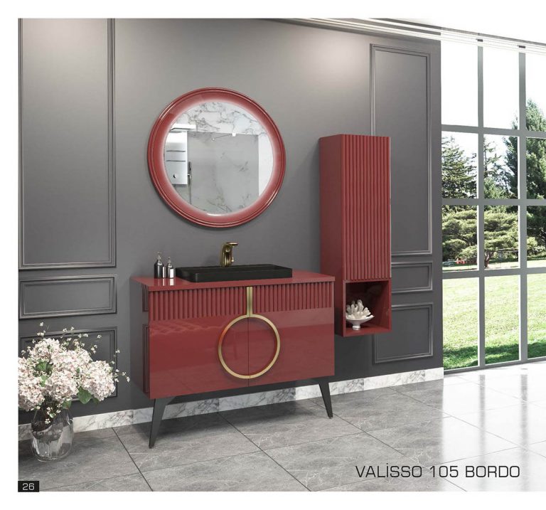 premium valisso banyo dolabi bordo