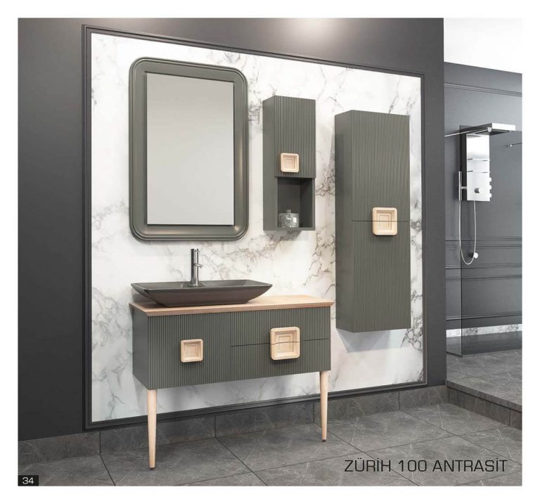 premium zurih banyo dolabi antrasit